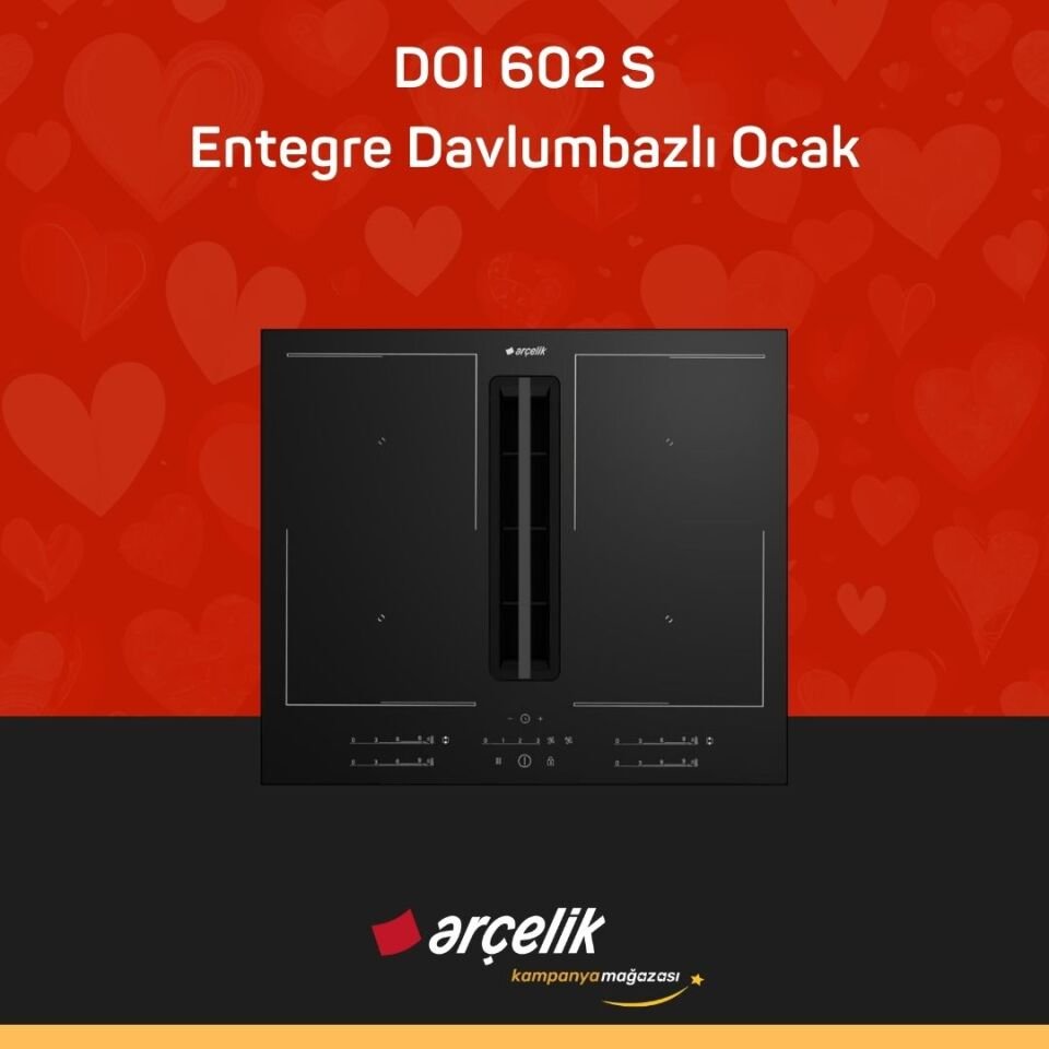 ARÇELİK DOI 602 S Entegre Davlumbazlı Ocak