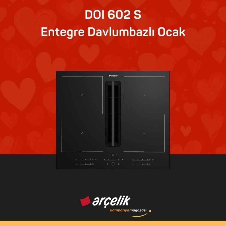 ARÇELİK DOI 602 S Entegre Davlumbazlı Ocak