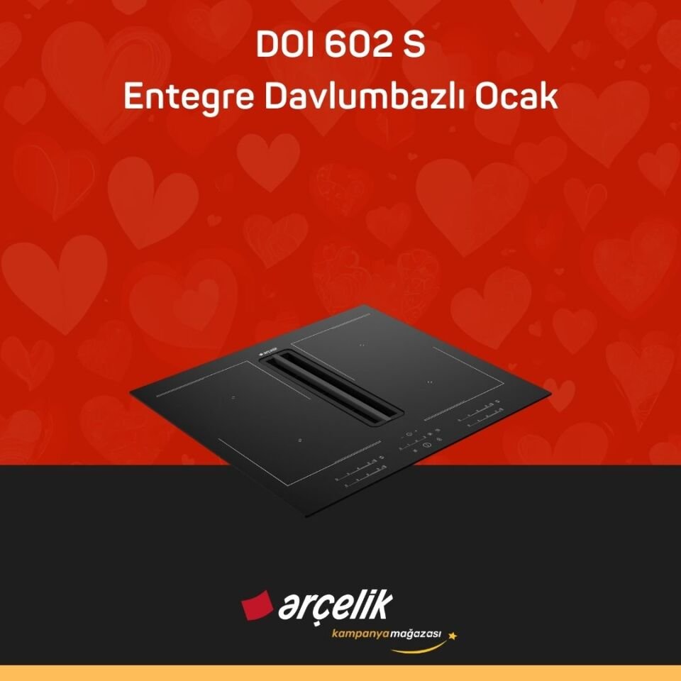 ARÇELİK DOI 602 S Entegre Davlumbazlı Ocak