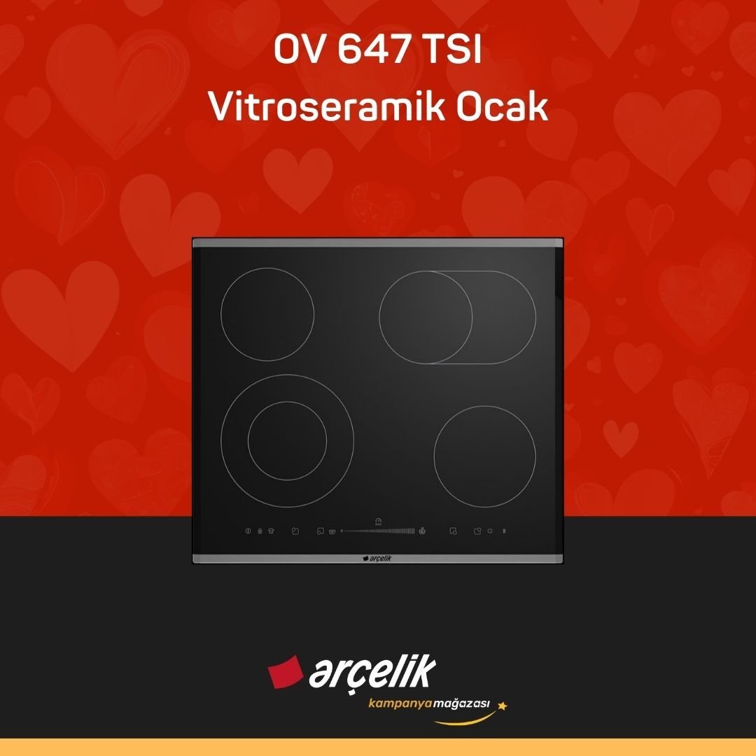 ARÇELİK OV 647 TSI Vitroseramik Ocak