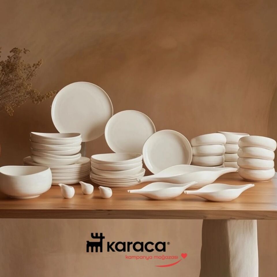 Karaca Earth Collection Clay 55 Parça 12 Kişilik Yemek Takımı