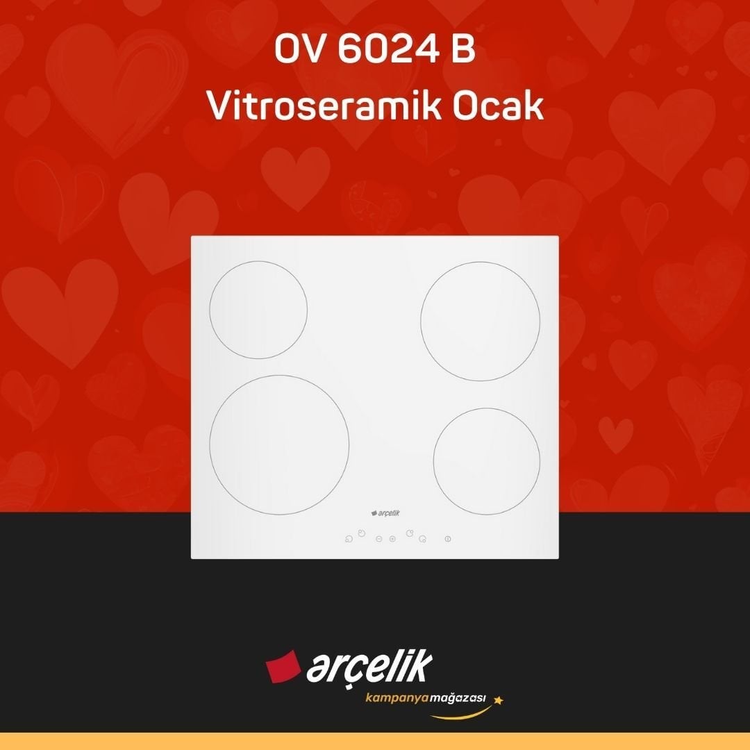ARÇELİK OV 6024 B Vitroseramik Ocak