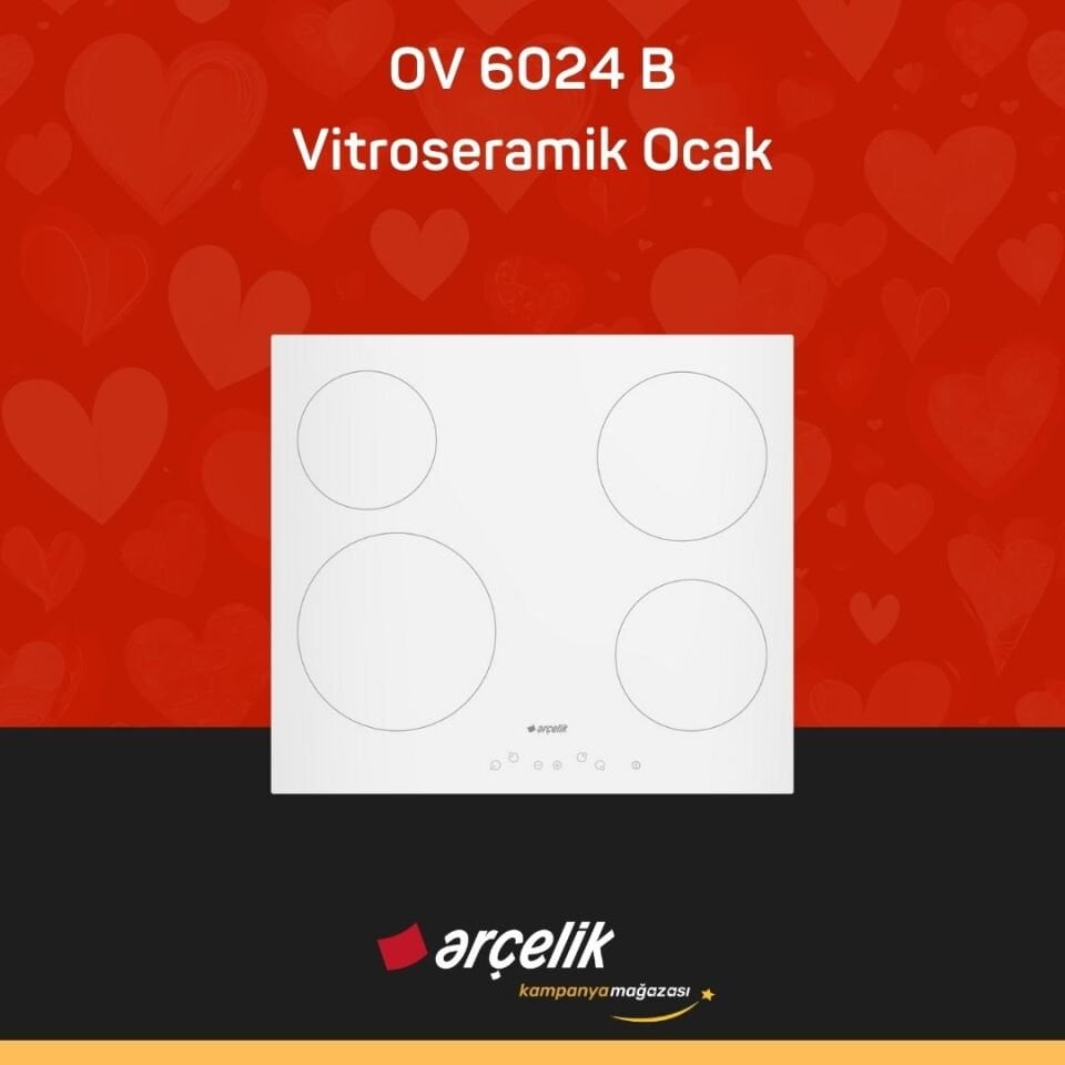ARÇELİK OV 6024 B Vitroseramik Ocak