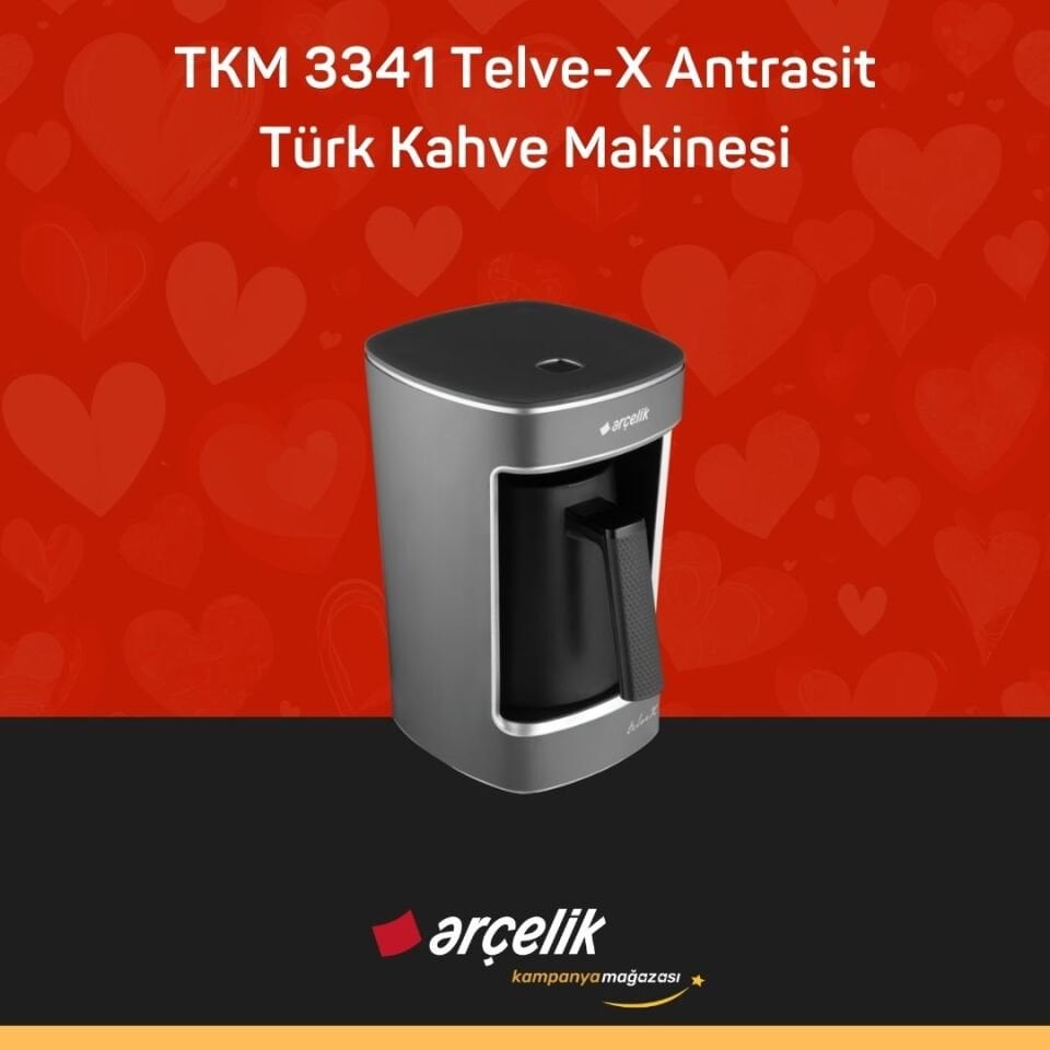 ARÇELİK TKM 3341 Telve-X Antrasit Türk Kahve Makinesi