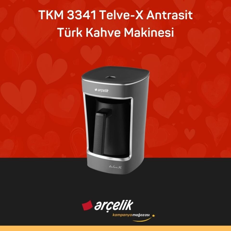 ARÇELİK TKM 3341 Telve-X Antrasit Türk Kahve Makinesi