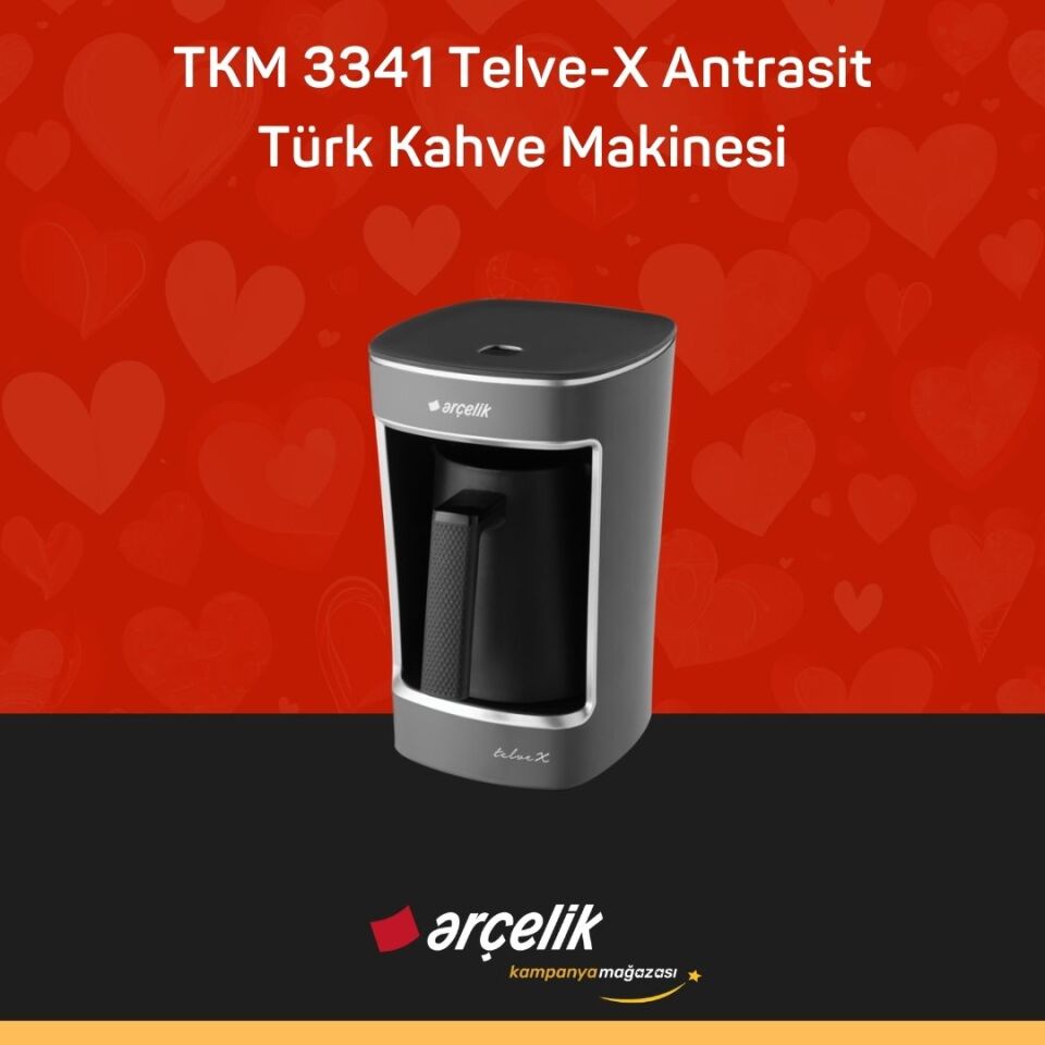 ARÇELİK TKM 3341 Telve-X Antrasit Türk Kahve Makinesi