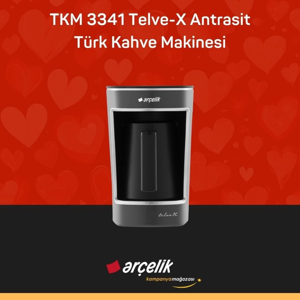 ARÇELİK TKM 3341 Telve-X Antrasit Türk Kahve Makinesi