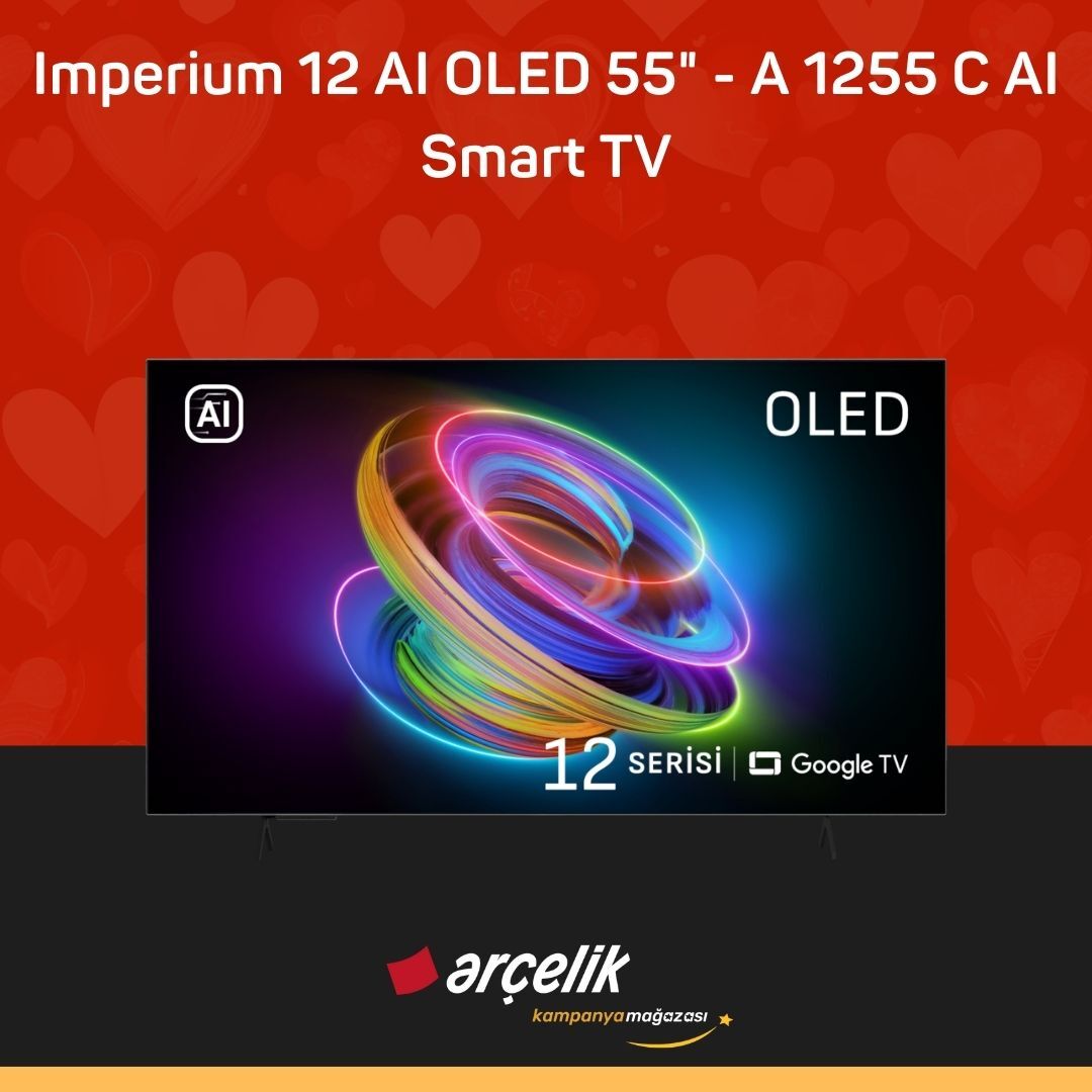 ARÇELİK Imperium 12 AI OLED 120 Hz 55'' 4K UHD Google TV - A 1255 C AI Smart TV