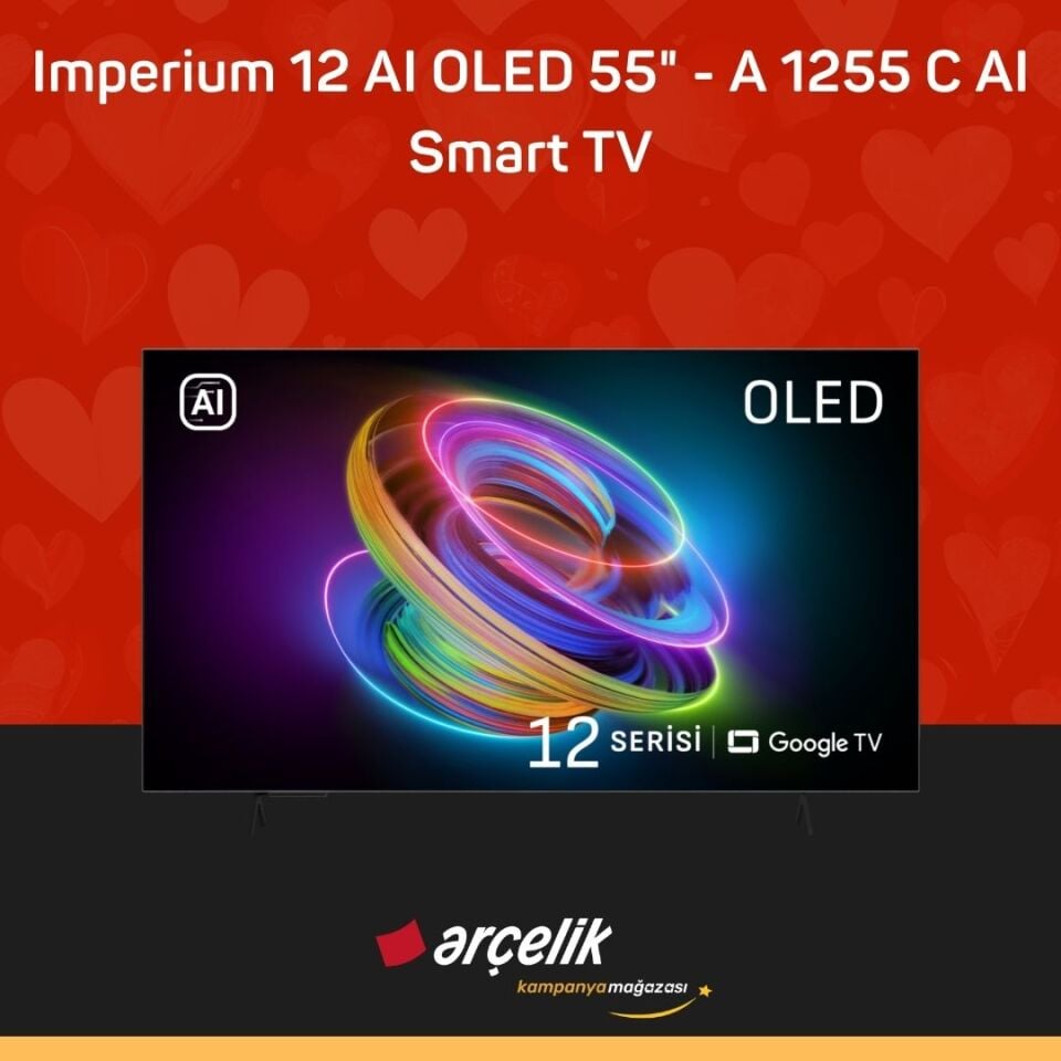 ARÇELİK Imperium 12 AI OLED 120 Hz 55'' 4K UHD Google TV - A 1255 C AI Smart TV