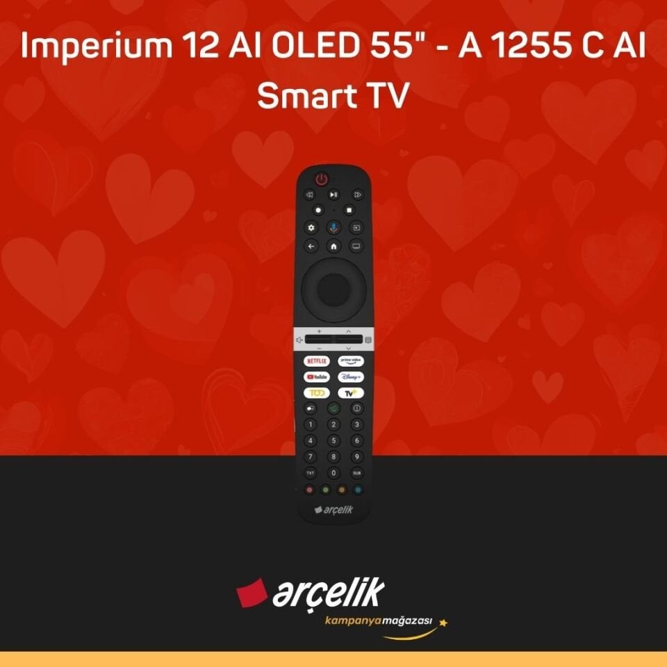 ARÇELİK Imperium 12 AI OLED 120 Hz 55'' 4K UHD Google TV - A 1255 C AI Smart TV
