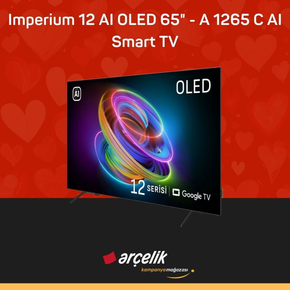 ARÇELİK Imperium 12 AI OLED 120 Hz 65'' 4K UHD Google TV - A 1265 C AI Smart TV