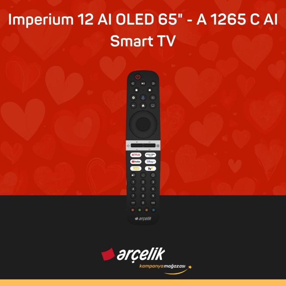 ARÇELİK Imperium 12 AI OLED 120 Hz 65'' 4K UHD Google TV - A 1265 C AI Smart TV