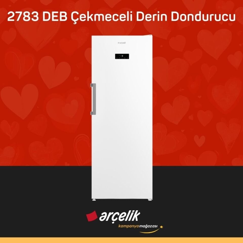 ARÇELİK 2783 DEB Yapay Zeka Teknolojili 8 Bölmeli Derin Dondurucu