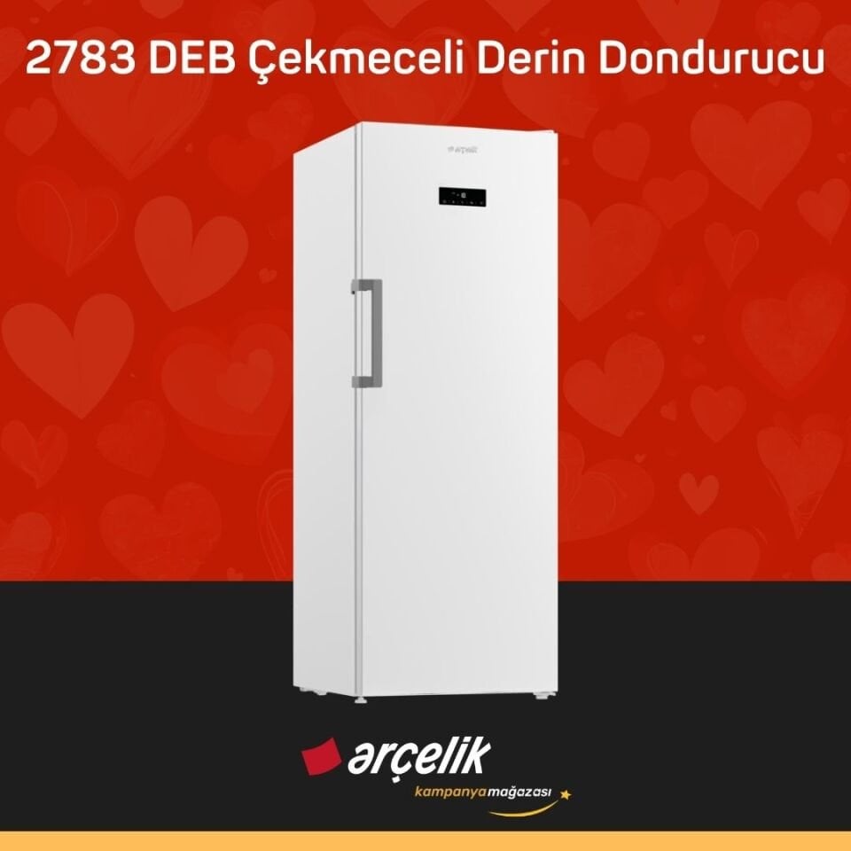 ARÇELİK 2783 DEB Yapay Zeka Teknolojili 8 Bölmeli Derin Dondurucu