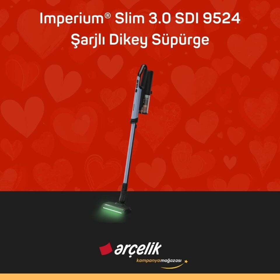 ARÇELİK Imperium® Slim 3.0 SDI 9524 Şarjlı Dikey Süpürge