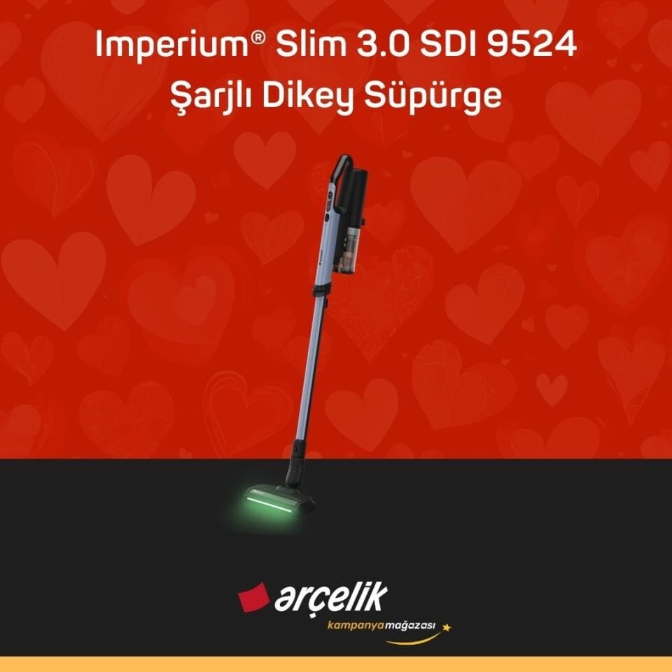 ARÇELİK Imperium® Slim 3.0 SDI 9524 Şarjlı Dikey Süpürge