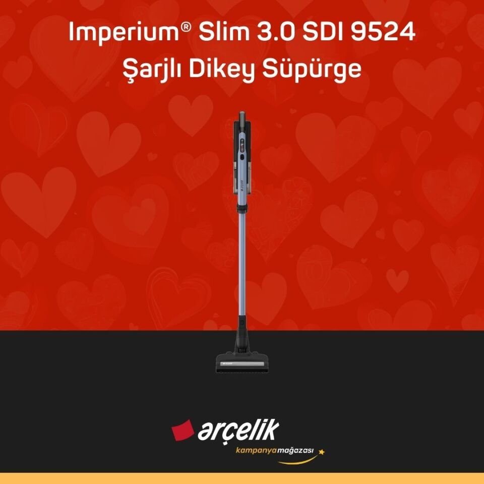 ARÇELİK Imperium® Slim 3.0 SDI 9524 Şarjlı Dikey Süpürge