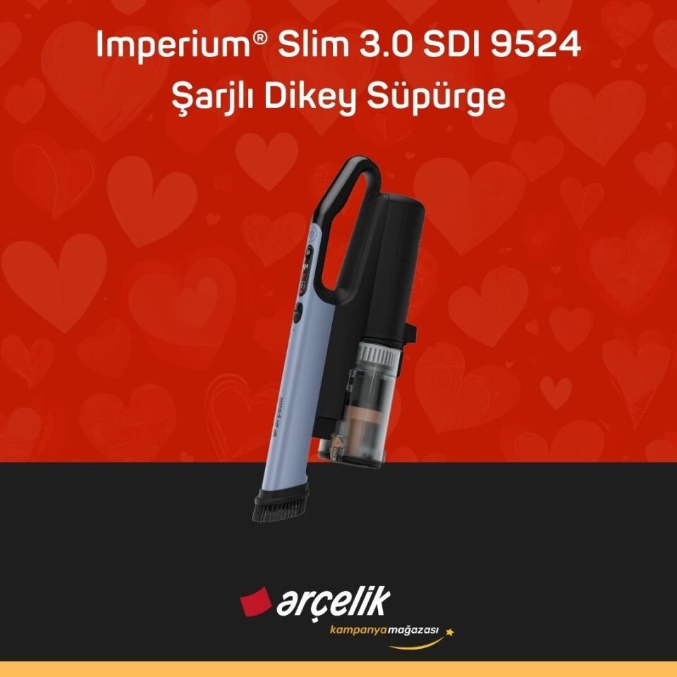 ARÇELİK Imperium® Slim 3.0 SDI 9524 Şarjlı Dikey Süpürge