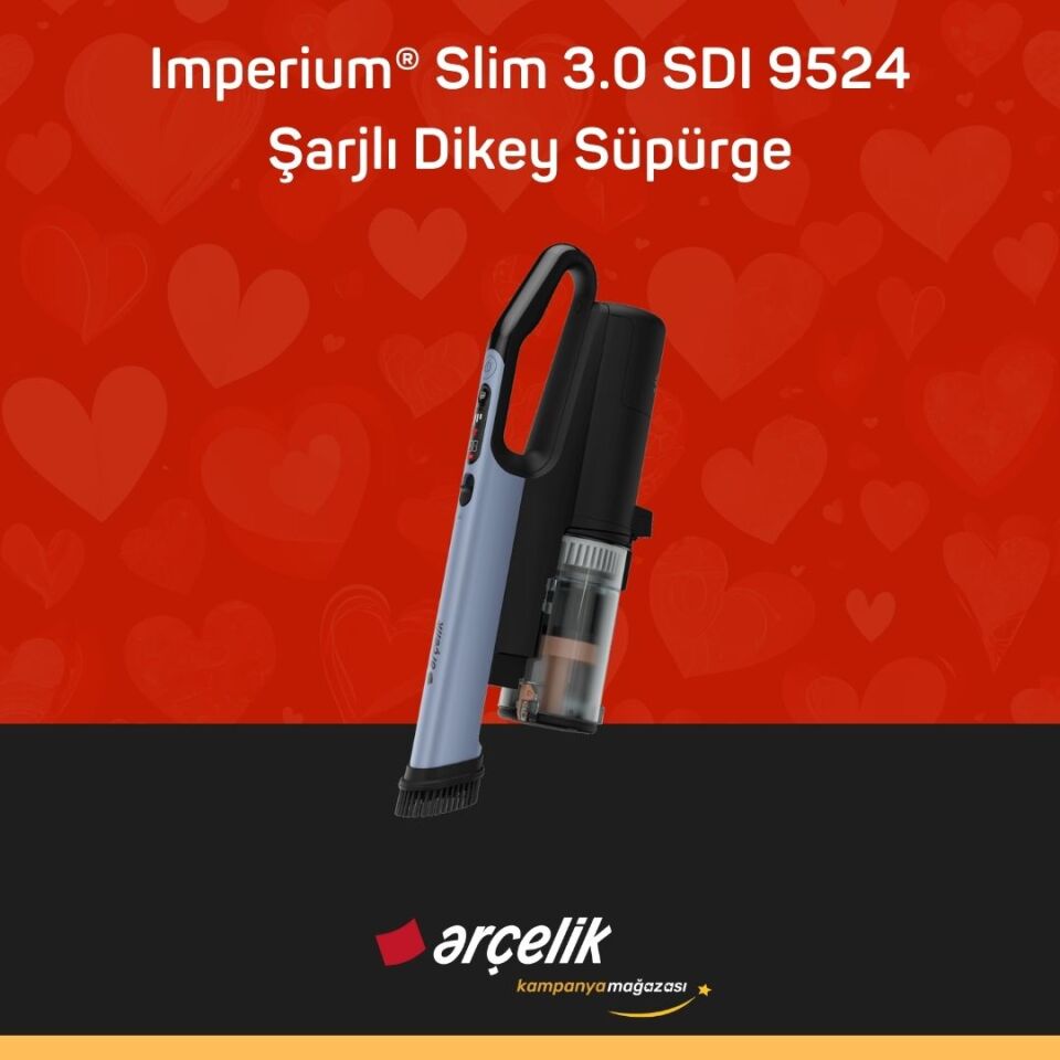 ARÇELİK Imperium® Slim 3.0 SDI 9524 Şarjlı Dikey Süpürge