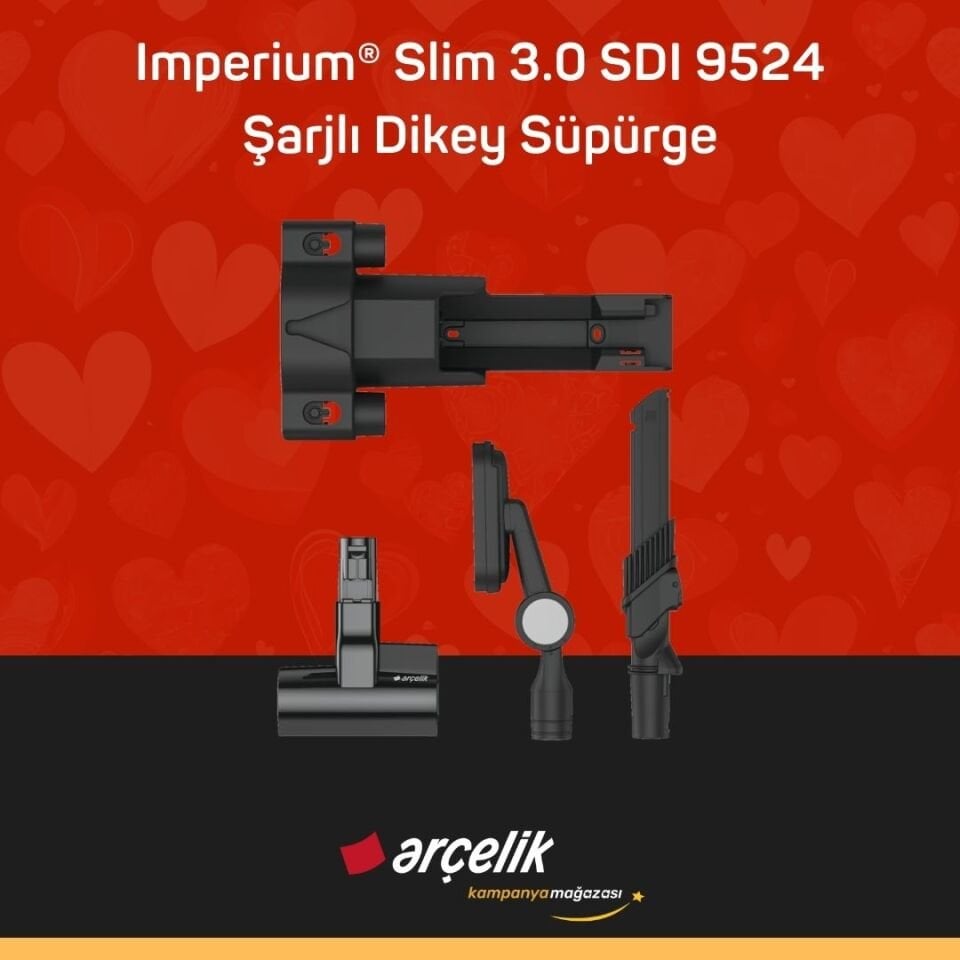 ARÇELİK Imperium® Slim 3.0 SDI 9524 Şarjlı Dikey Süpürge
