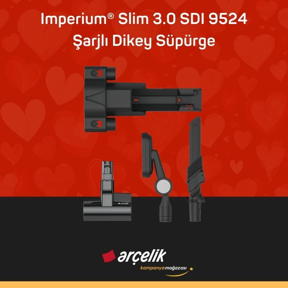 ARÇELİK Imperium® Slim 3.0 SDI 9524 Şarjlı Dikey Süpürge