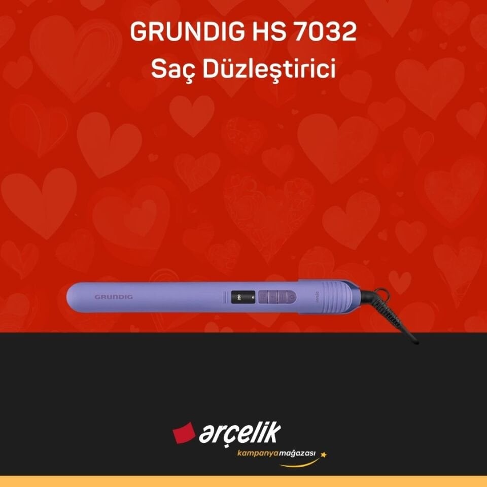 GRUNDIG HS 7032 Botanika Lavanta Yağ Terapisi Saç Düzleştirici