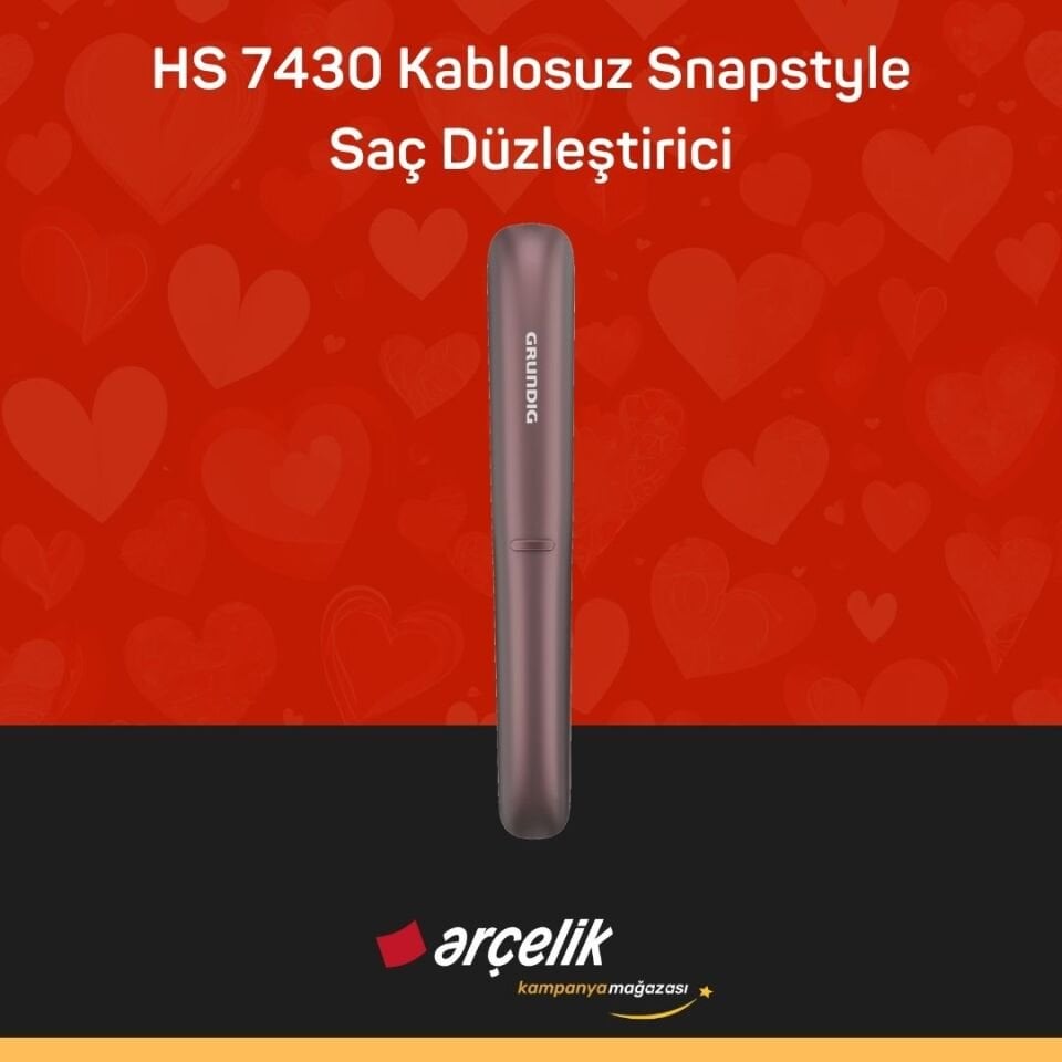 GRUNDIG HS 7430 Kablosuz Snapstyle Saç Düzleştirici