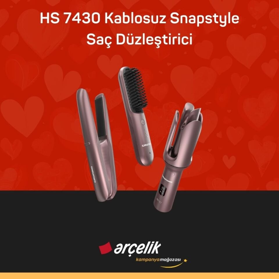 GRUNDIG HS 7430 Kablosuz Snapstyle Saç Düzleştirici