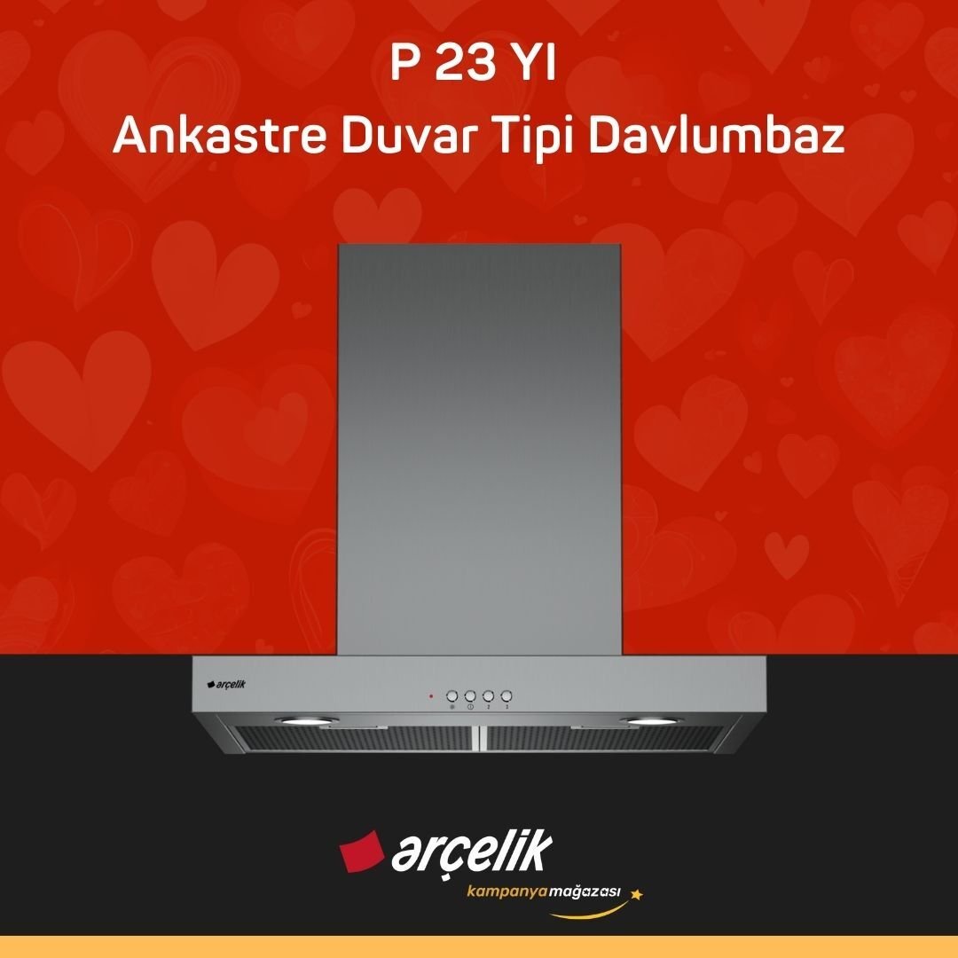 ARÇELİK P 23 YI Ankastre Duvar Tipi Davlumbaz