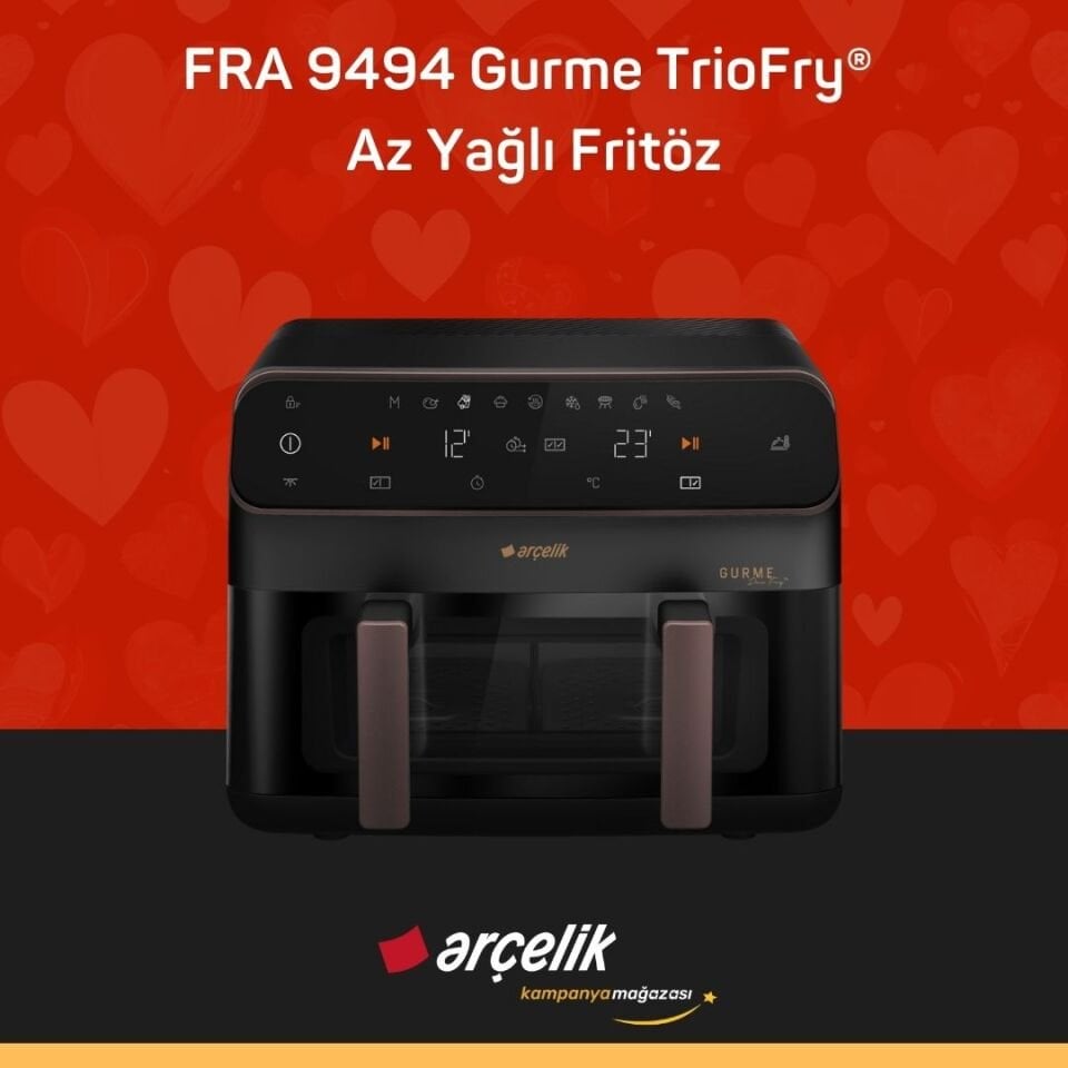 ARÇELİK FRA 9494 Gurme TrioFry® Az Yağlı Fritöz