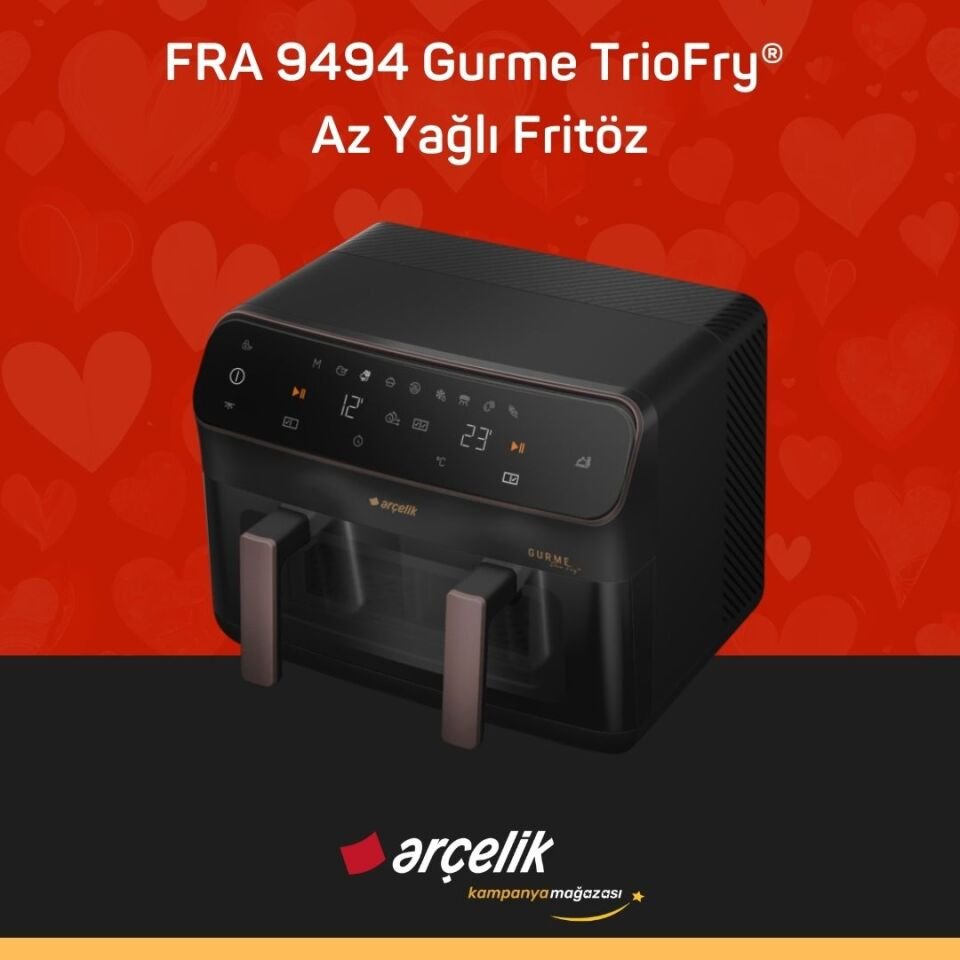 ARÇELİK FRA 9494 Gurme TrioFry® Az Yağlı Fritöz