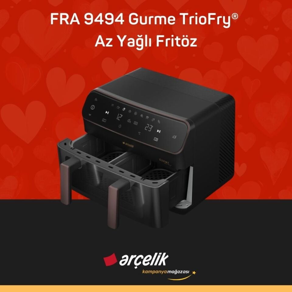 ARÇELİK FRA 9494 Gurme TrioFry® Az Yağlı Fritöz
