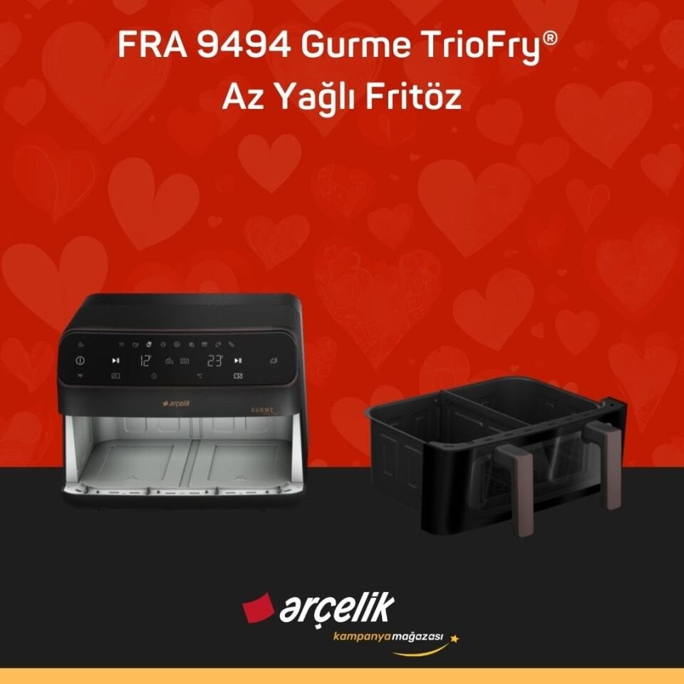 ARÇELİK FRA 9494 Gurme TrioFry® Az Yağlı Fritöz