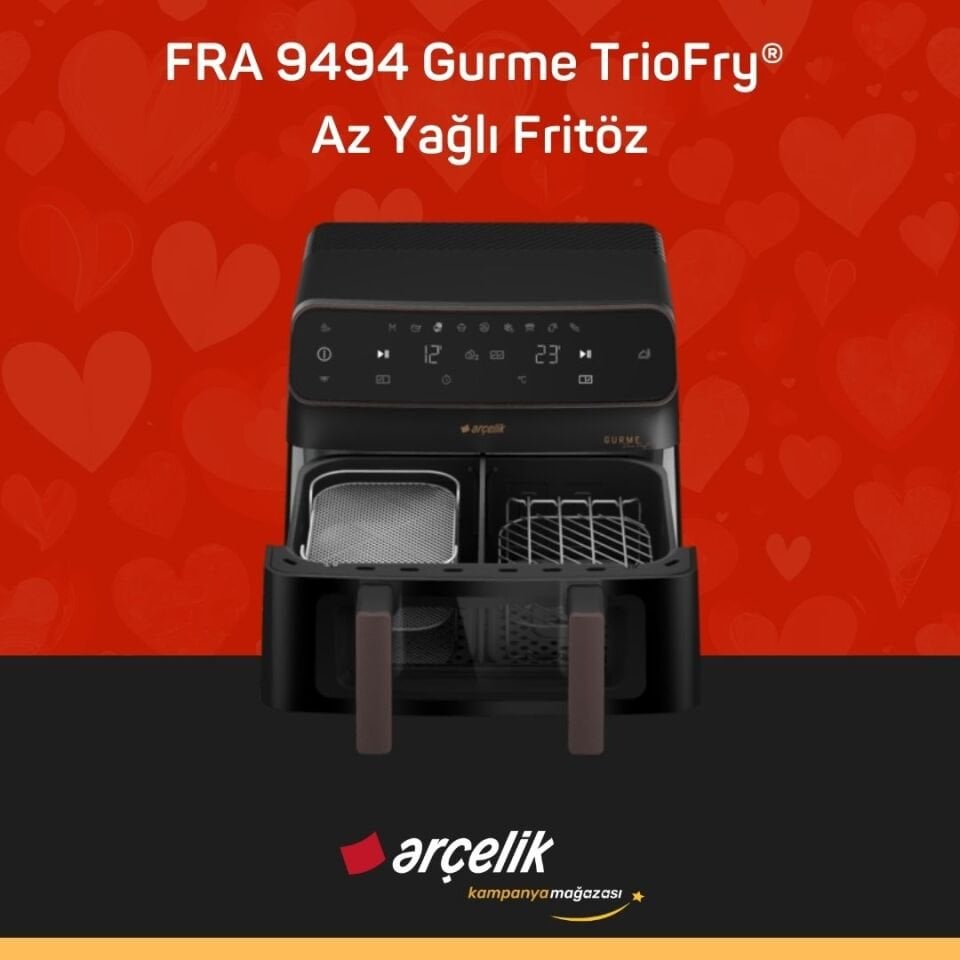 ARÇELİK FRA 9494 Gurme TrioFry® Az Yağlı Fritöz