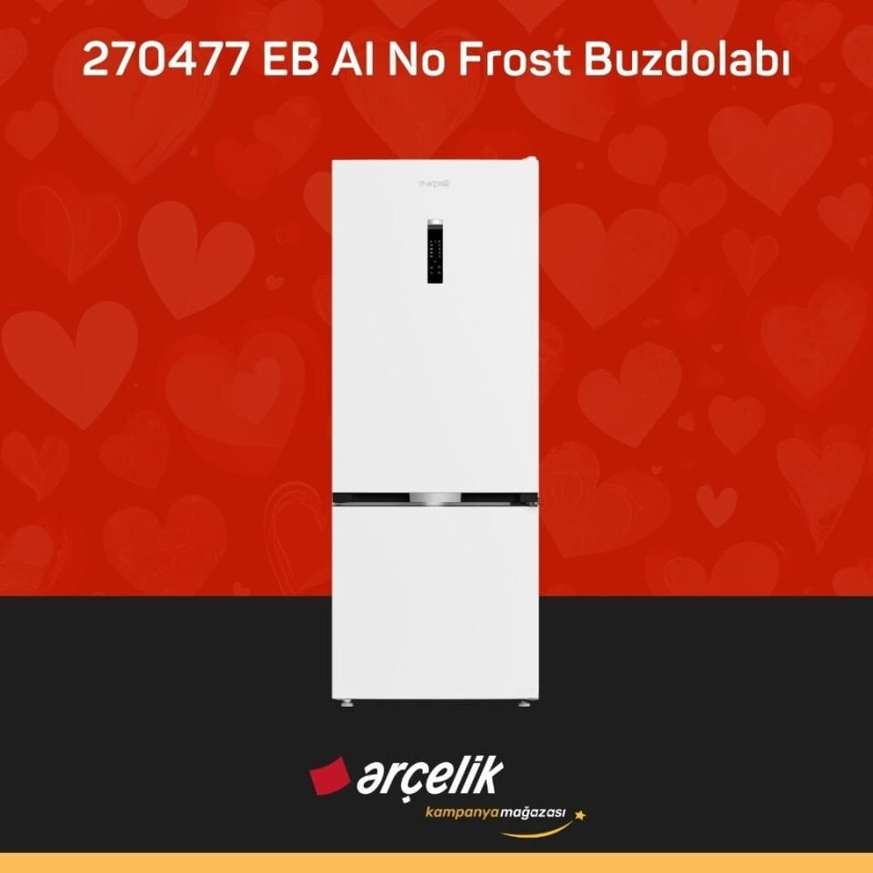 ARÇELİK 270477 EB AI Alttan Donduruculu Buzdolabı