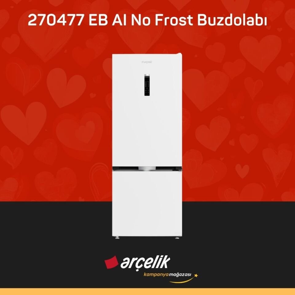 ARÇELİK 270477 EB AI Alttan Donduruculu Buzdolabı