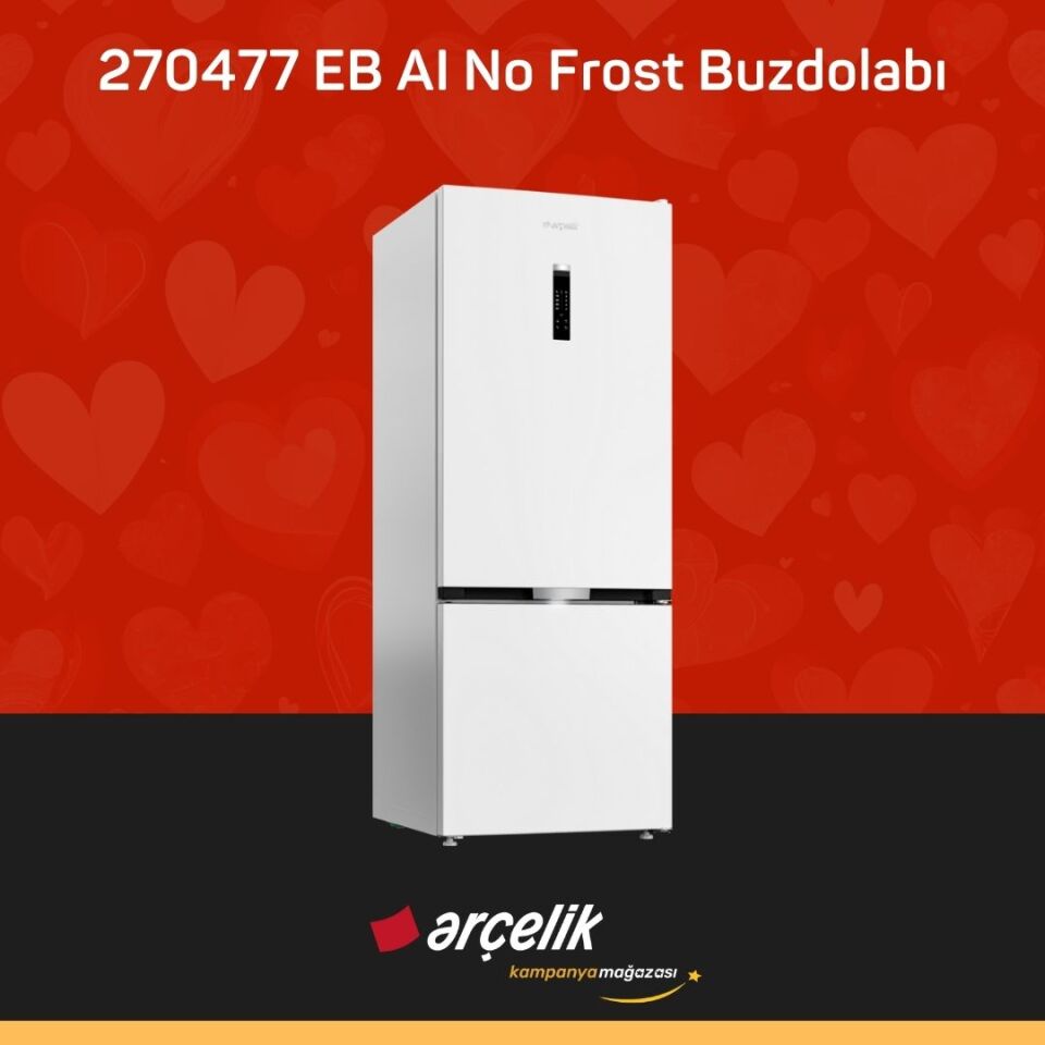 ARÇELİK 270477 EB AI Alttan Donduruculu Buzdolabı