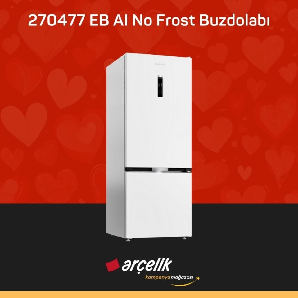 ARÇELİK 270477 EB AI Alttan Donduruculu Buzdolabı
