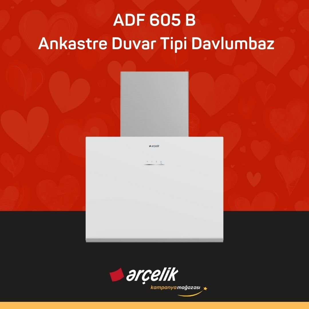 ARÇELİK ADF 605 B Ankastre Duvar Tipi Davlumbaz