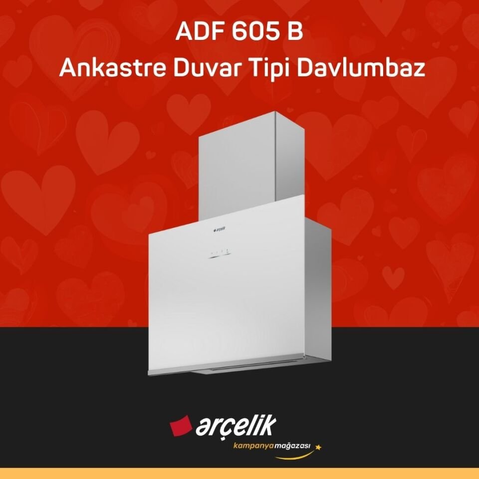 ARÇELİK ADF 605 B Ankastre Duvar Tipi Davlumbaz