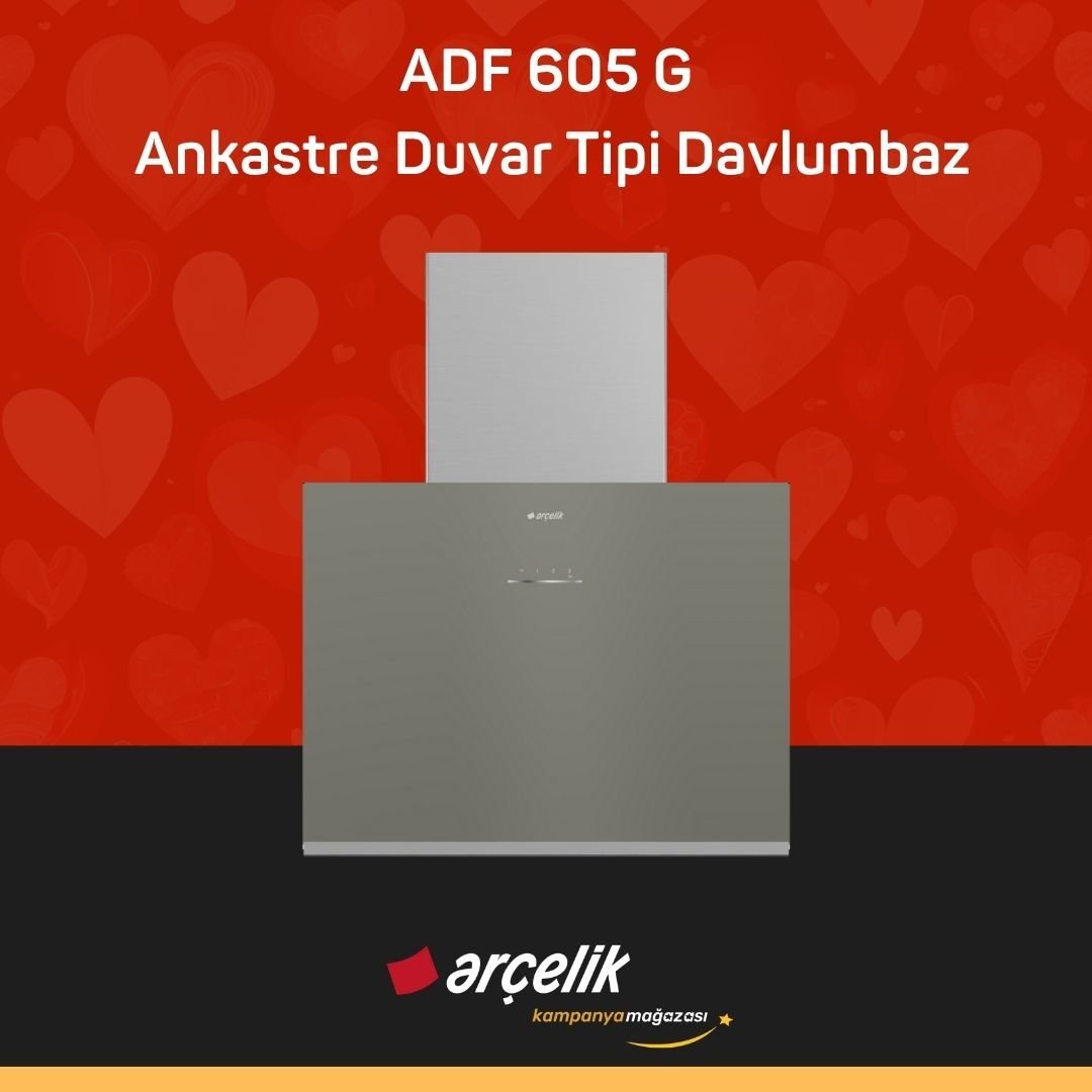 ARÇELİK ADF 605 G Ankastre Duvar Tipi Davlumbaz