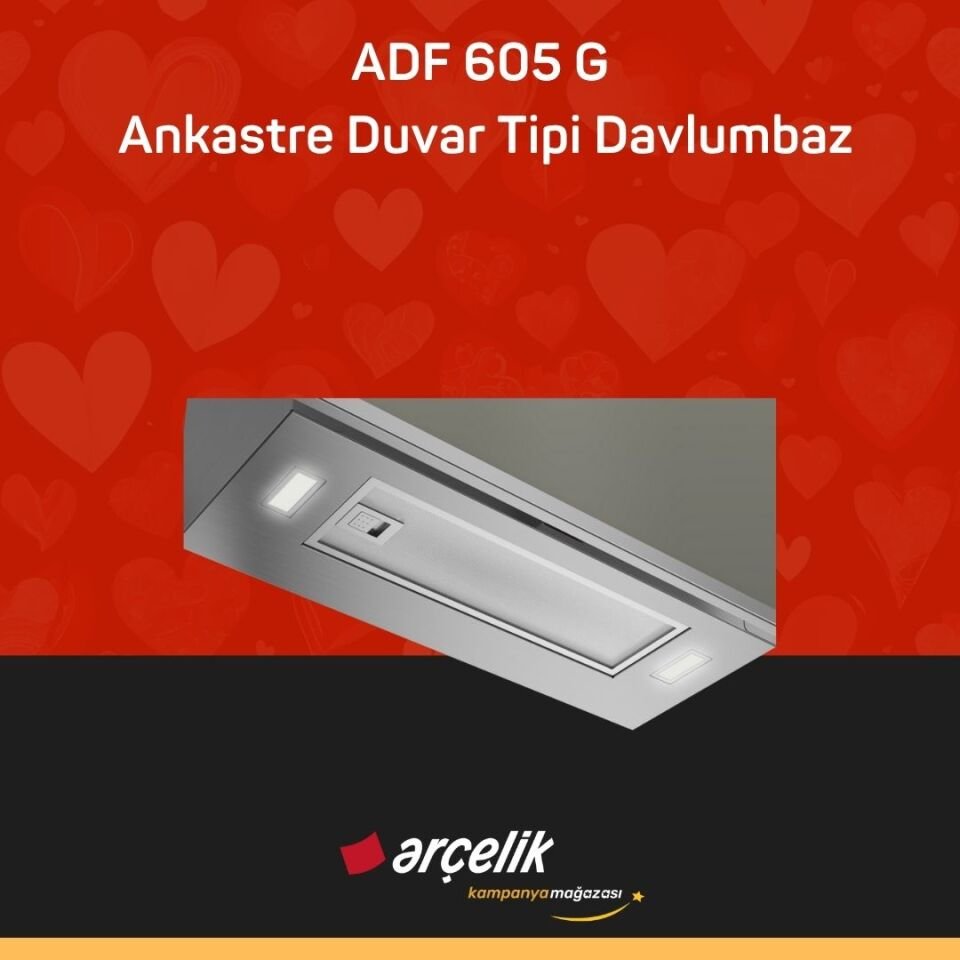 ARÇELİK ADF 605 G Ankastre Duvar Tipi Davlumbaz
