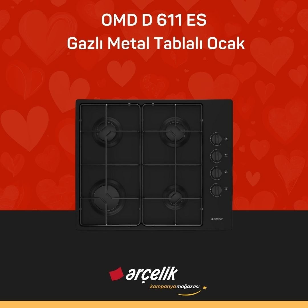 ARÇELİK OMD D 611 ES Gazlı Metal Tablalı Ocak