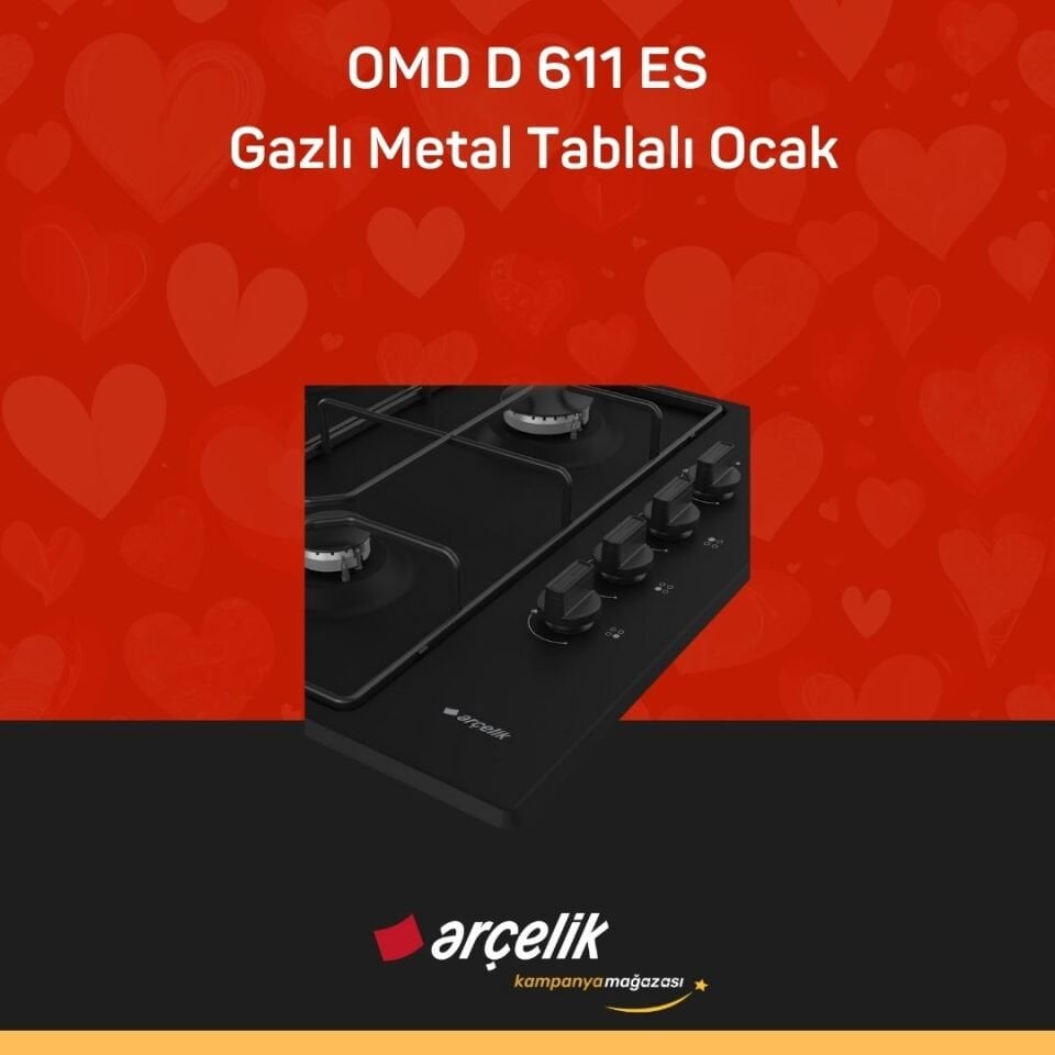 ARÇELİK OMD D 611 ES Gazlı Metal Tablalı Ocak