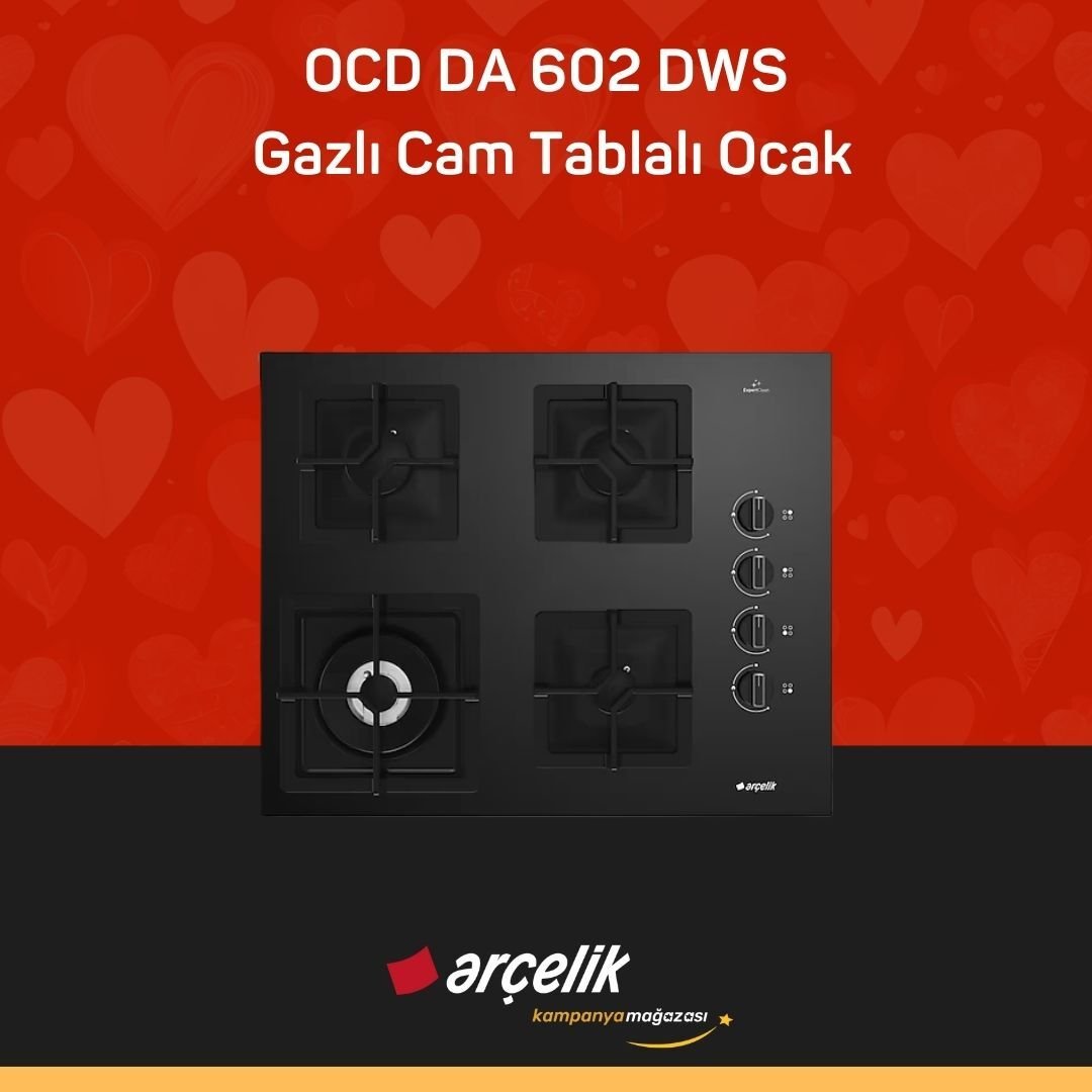 ARÇELİK OCD DA 602 DWS Gazlı Cam Tablalı Ocak