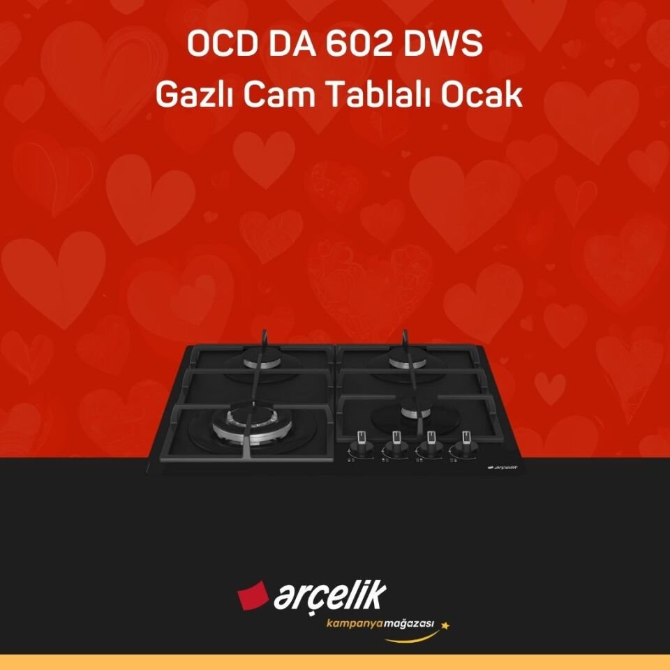 ARÇELİK OCD DA 602 DWS Gazlı Cam Tablalı Ocak