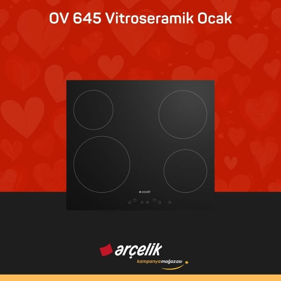 ARÇELİK OV 645 Vitroseramik Ocak