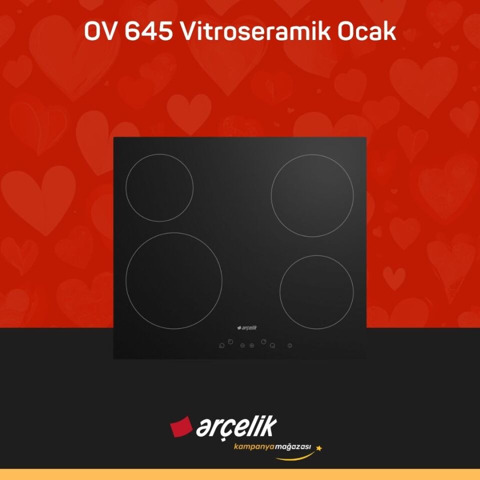 ARÇELİK OV 645 Vitroseramik Ocak