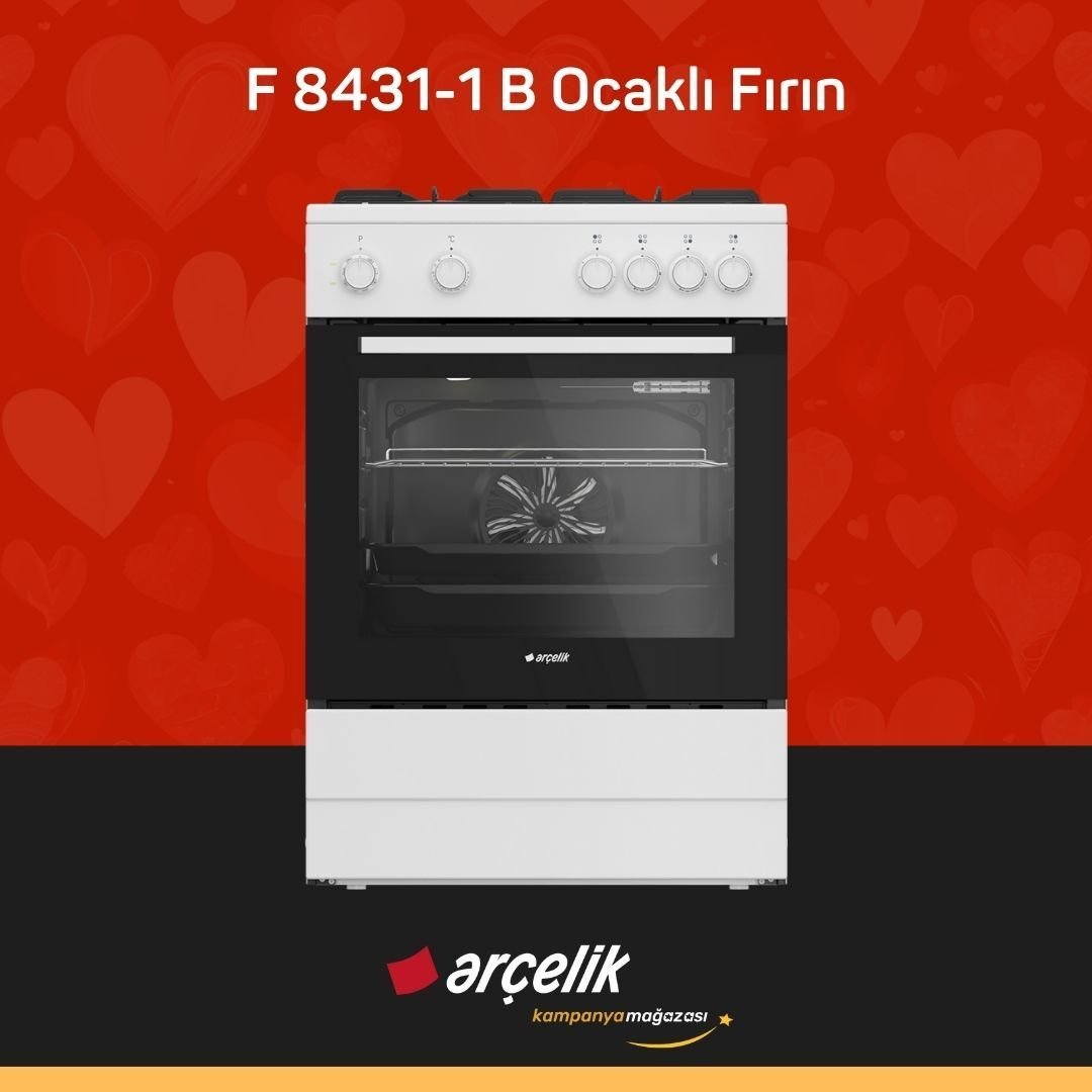 ARÇELİK F 8431-1 B Ocaklı Fırın