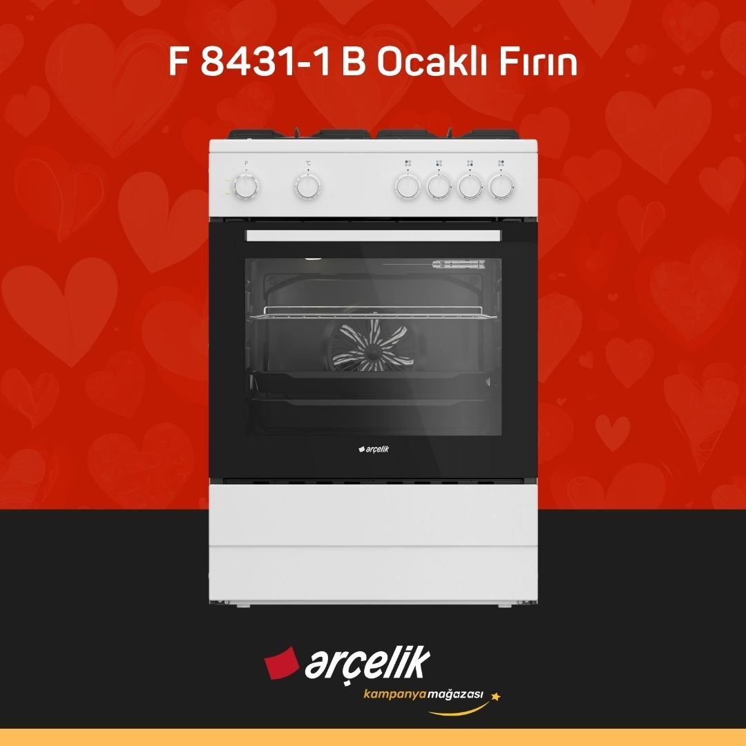 ARÇELİK F 8431-1 B Ocaklı Fırın